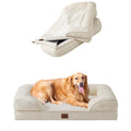 EHEYCIGA Orthopedic Dog Beds for Large Dogs, Dog Bed Cover Replacement for Large Sized Dog Bed, Beige