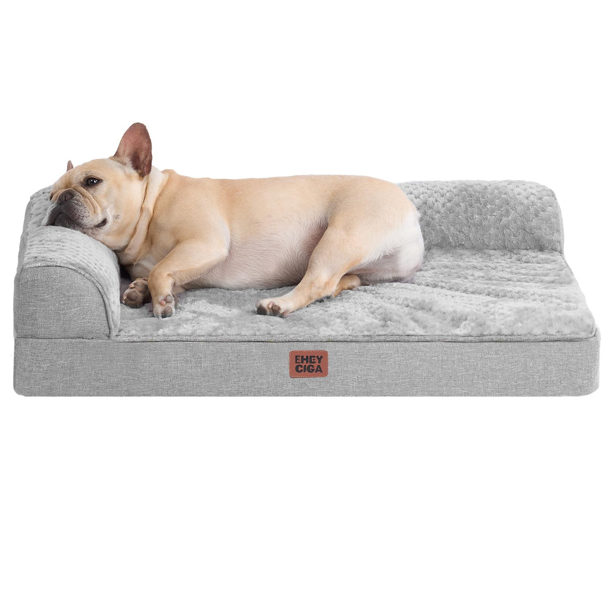 EHEYCIGA Orthopedic Dog Bed Medium Size, Memory Foam Dog Bed, Grey