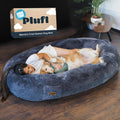 Plufl Original Human Dog Bed for Adults, Washable Memory Foam, Black Color