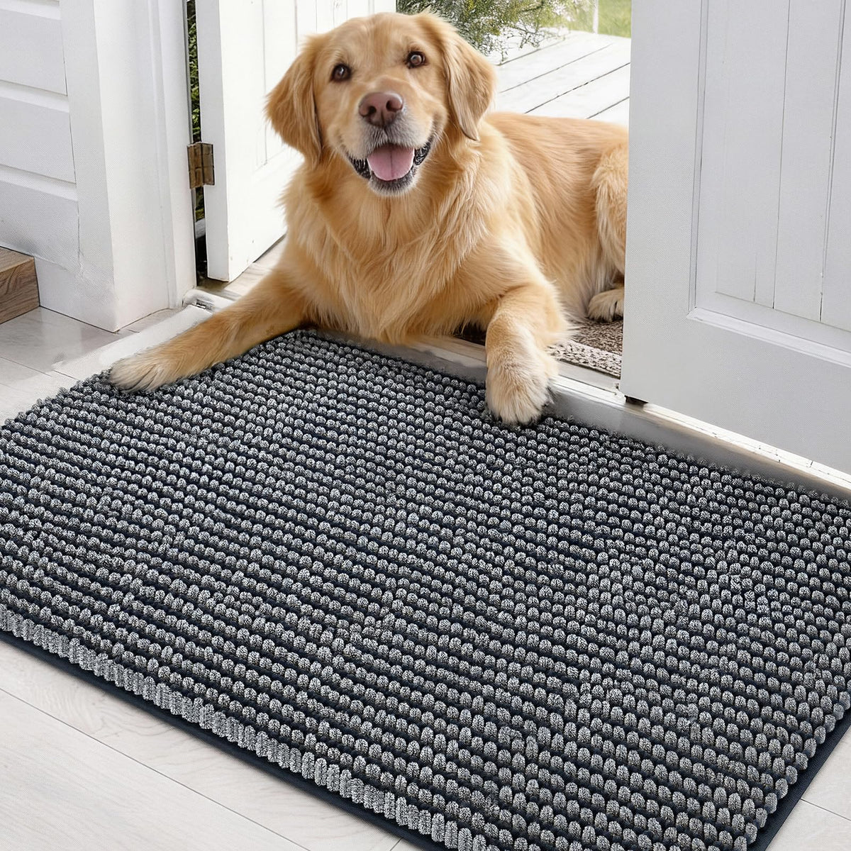 EHEYCIGA Super Absorbent Dog Door Mat for Muddy Paws 30x20 in. Entryway Rug